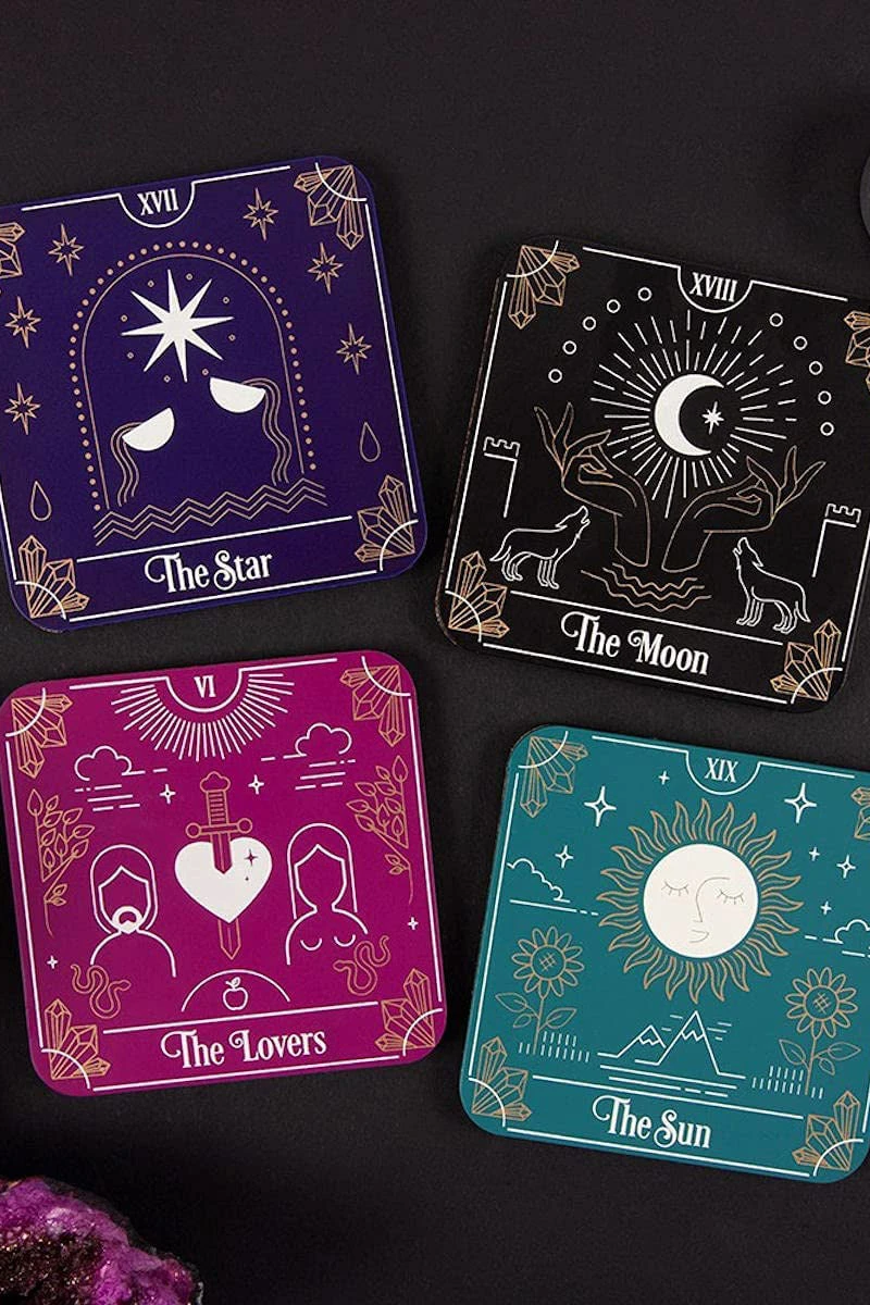 Pacific Giftware Tarot Card Coaster Set 3 Pacific Giftware Tarot Card Coaster Set - Image 3