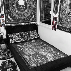 VampireFreaks Haunted Mansion Throw Blanket -VampireFreaks Shop Gothic Blanket 1000x