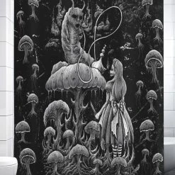 VampireFreaks Alice And The Caterpillar Shower Curtain