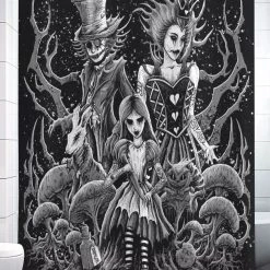VampireFreaks Malice In Wonderland Shower Curtain