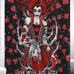 VampireFreaks Queen Of Hearts Shower Curtain