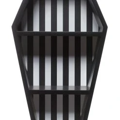 Sourpuss Striped Coffin Shelf [BLACK/WHITE]